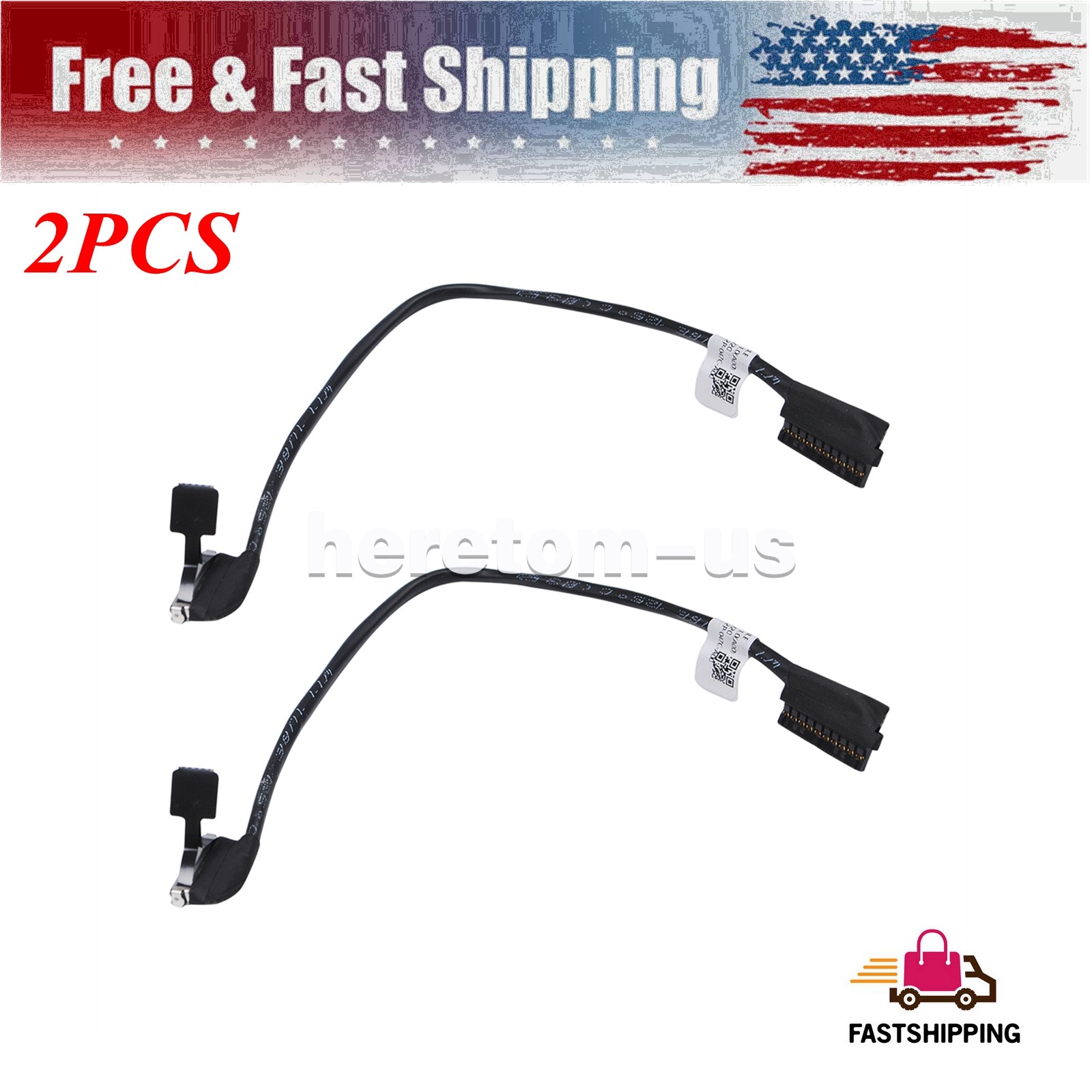 2PCS 0VVFNX New For Dell Latitude 7400 EDC40 Battery Cable Wire Line DC02003AW00