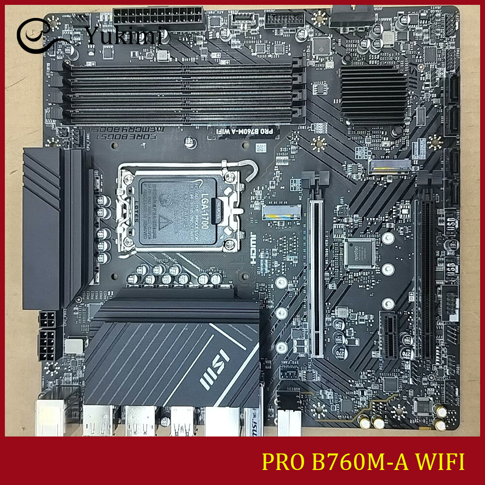 FOR MSI PRO B760M-A WIFI DDR5*4 256GB LGA1700 HDMI DisplayPort mATX Motherboard