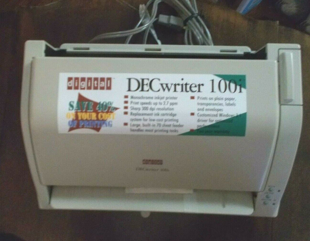 Decwriter 100i Vintage Monochrome Inkjet Printer New in Open Box w/ Manuals