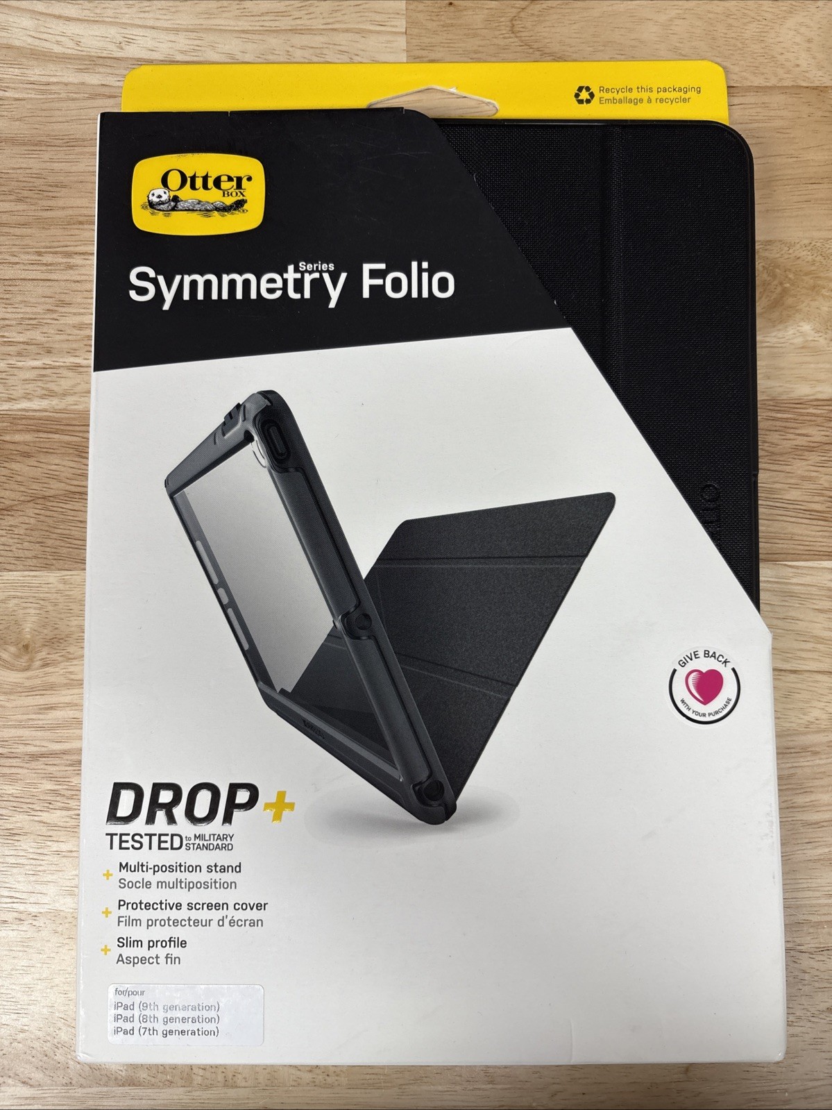 OtterBox Symmetry Series Folio Case For Apple iPad 10.2 (7th/8th/9th Gen) Black