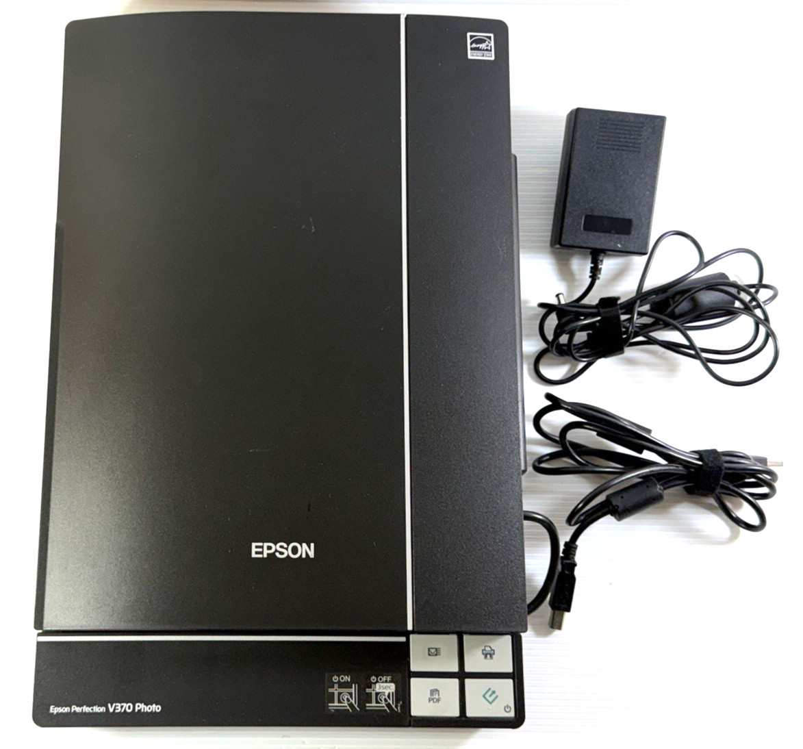 Epson Perfection V370 Photo Flatbed Scanner with Original Cable & USB - WORKS