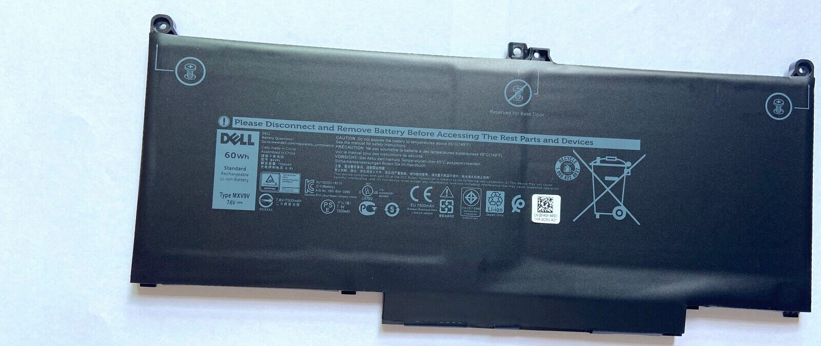 NEW Genuine MXV9V Battery For Latitude 5300 5310 7300 7400 5VC2M N2K62 60WH