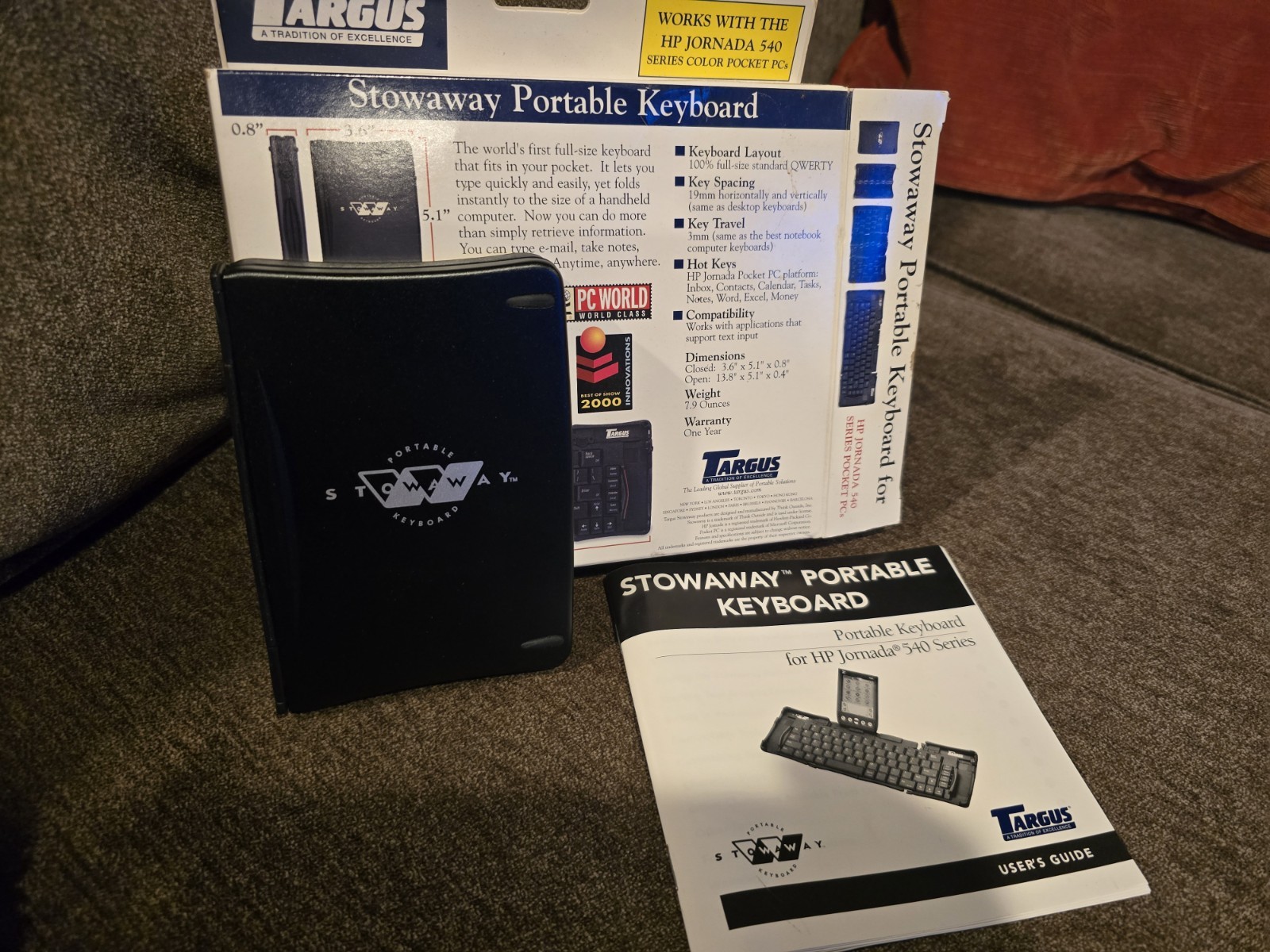 Targus Stowaway Portable Keyboard 3.6"x5.1" Opens To A Full 13.8"