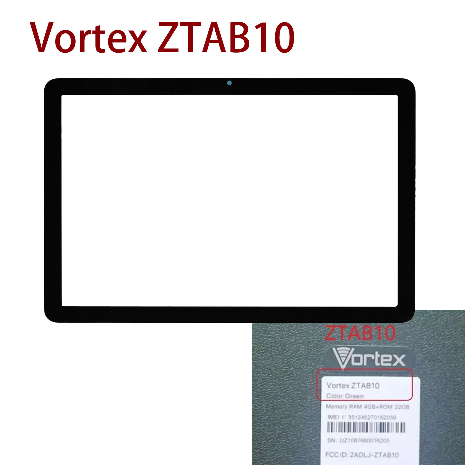 Digitizer Touch Screen Glass For Vortex Tab 10 T10M Pro Plus Pro+ ZTAB10 BTAB10