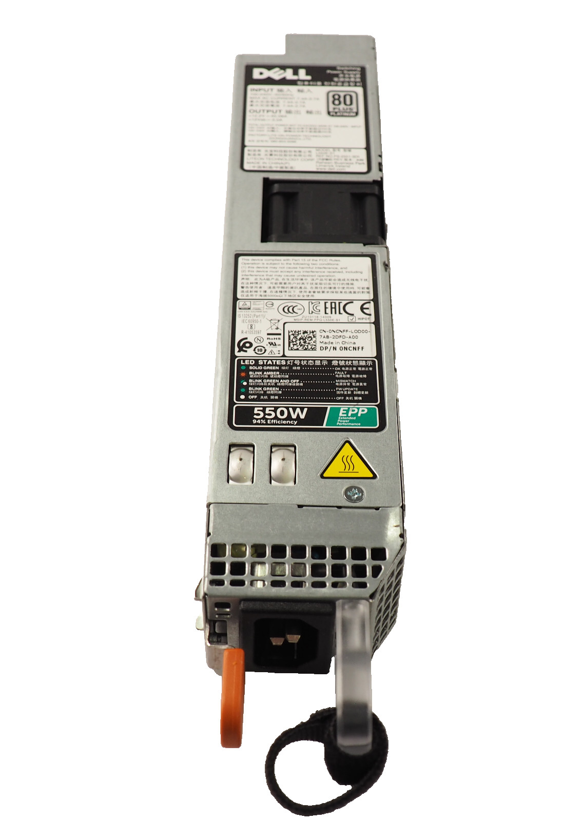 Dell NCNFF L550E-S1 R330 R430 R440 80+ PLATINUM 550W POWER SUPPLY