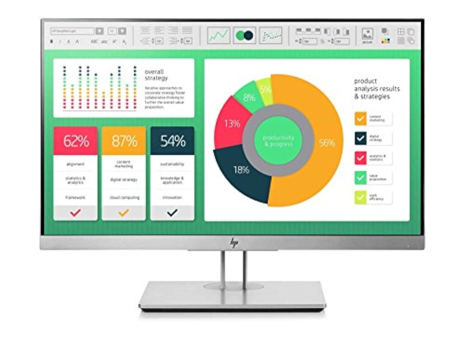 HP Elite Display E223 22 Inch Monitor HD IPS Screen Silver 1FH45A8 Very Good 6E