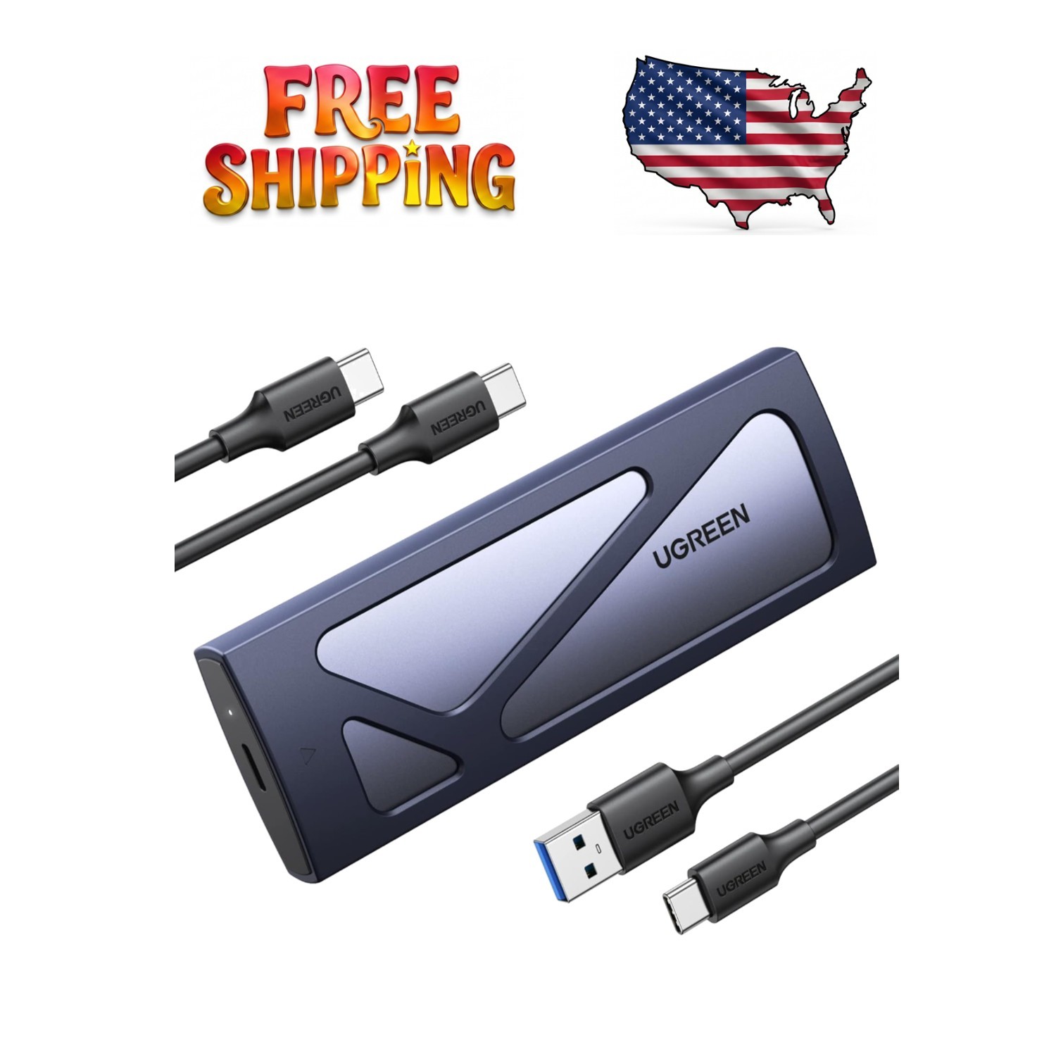 Compact Tool-Free USB C NVMe SSD Enclosure with Silicone Case - 8TB Capacity
