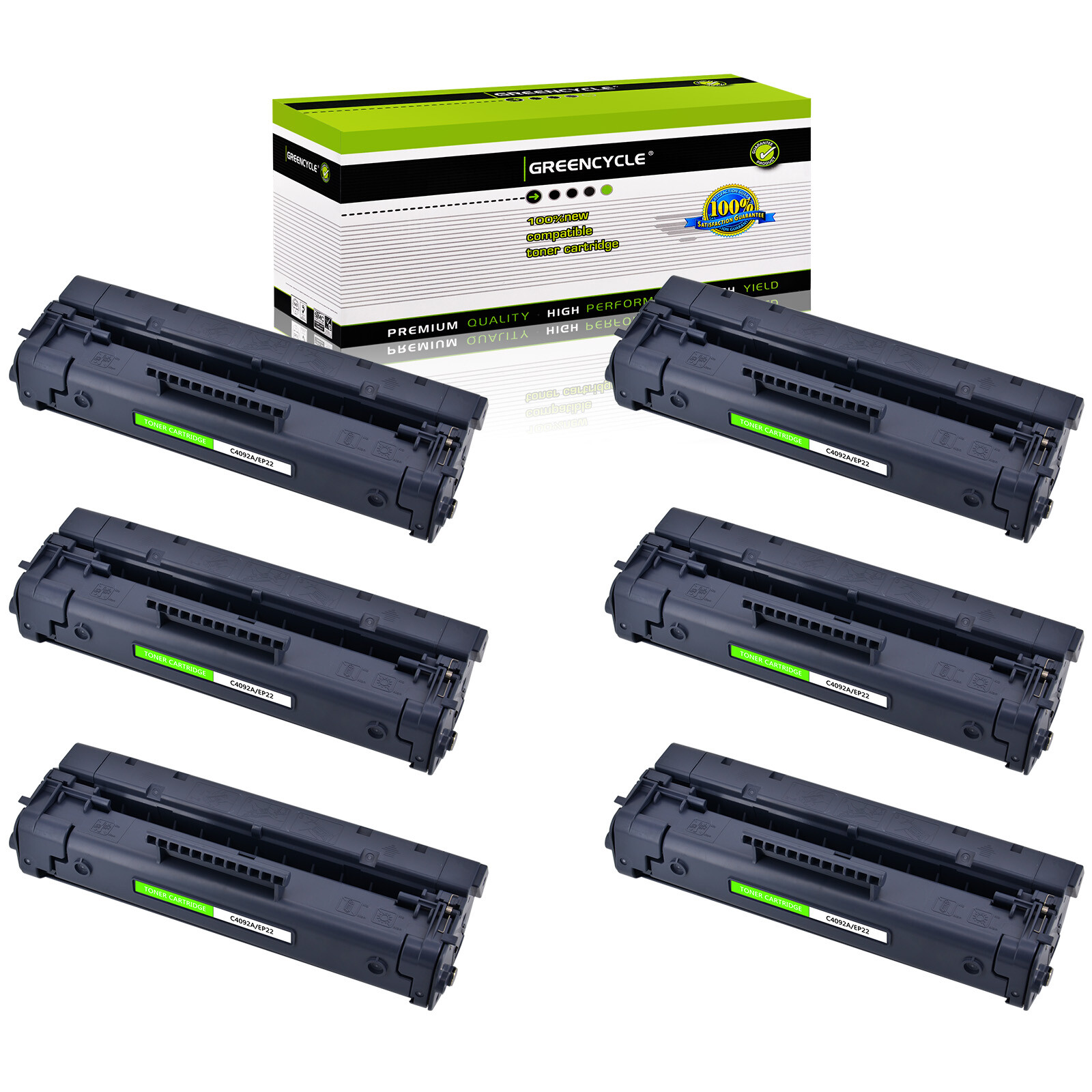 6PK C4092A Black Toner Cartridge Fits For HP Laserjet 1100se 1100xi 3200 3200m