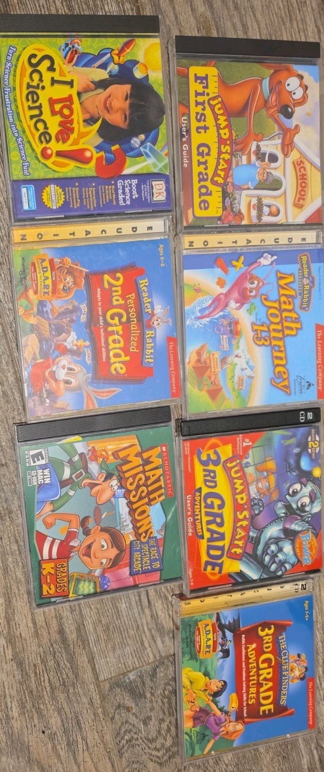 EARLY LEARNING PC GAMES FOR KIDS MIX  AGES  LOT OF 7 GAMES CD-ROM, THE LEARNING