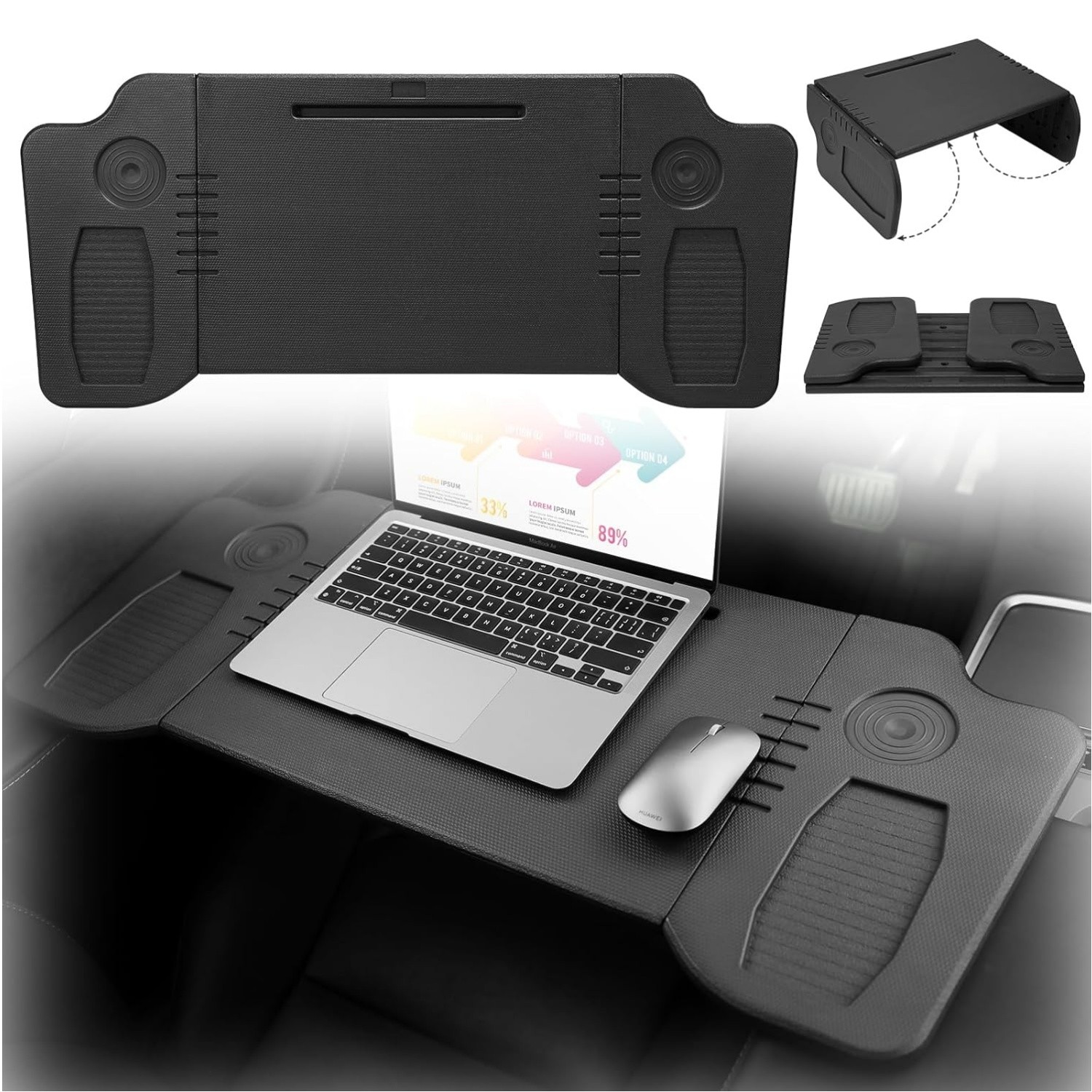 Car Tray Table Board Laptop Desk Accessories W/ Storage Bag For Tesla Model Y/ 3