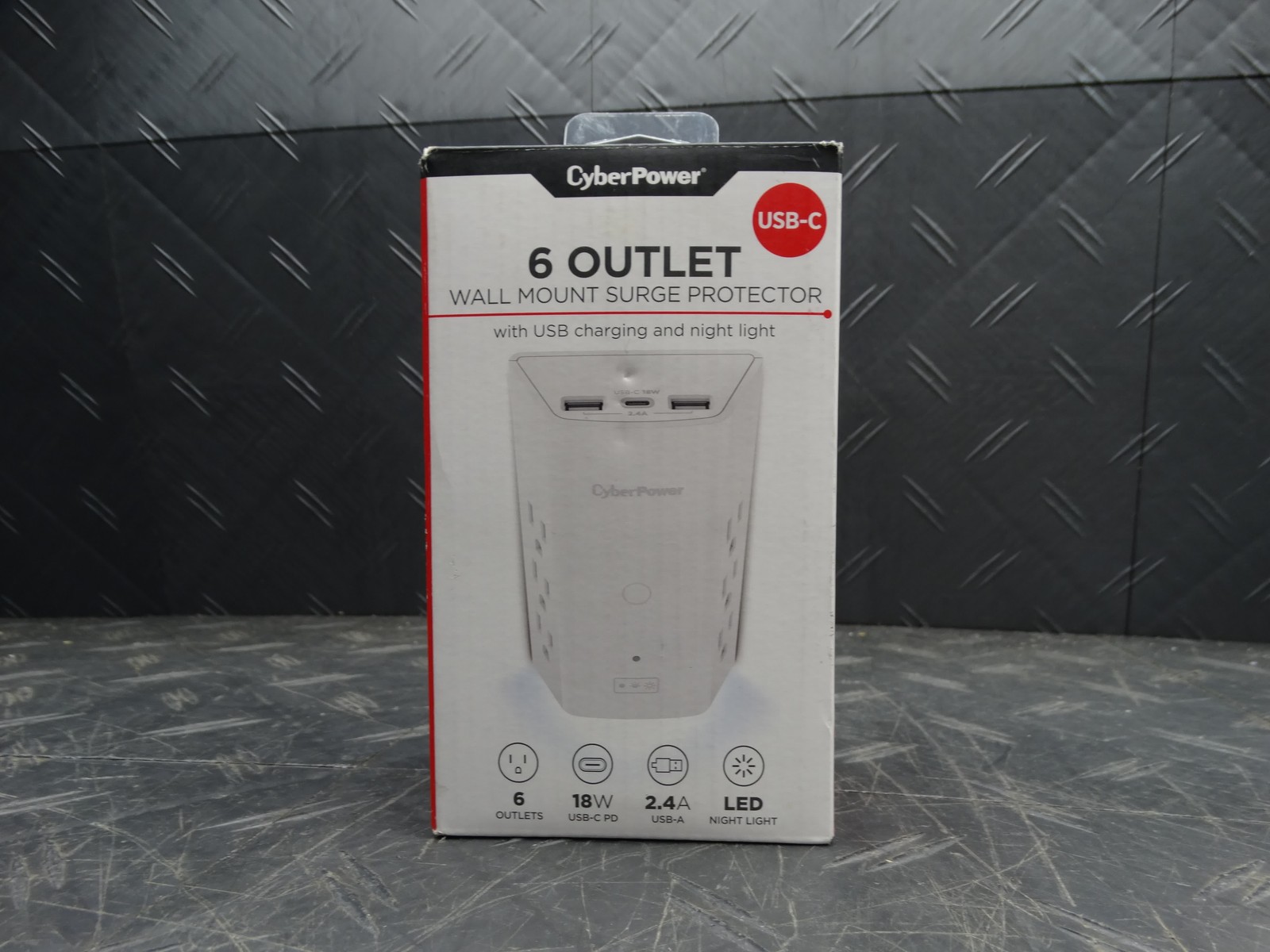 CyberPower 6-Outlet Surge Protector USB-A USB-C Wall Tap