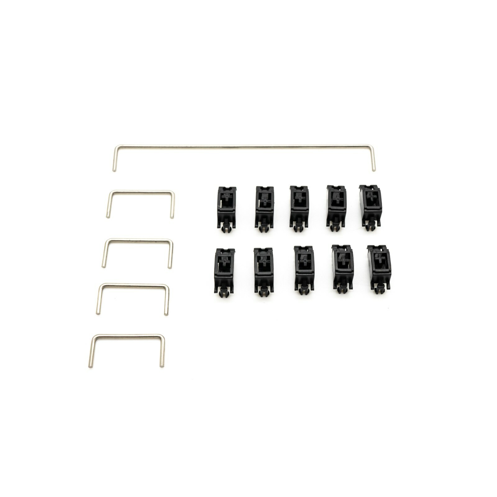 PK Black Clip-in PCB Mount Stabilizer 5pc Set for mechanical keyboards
