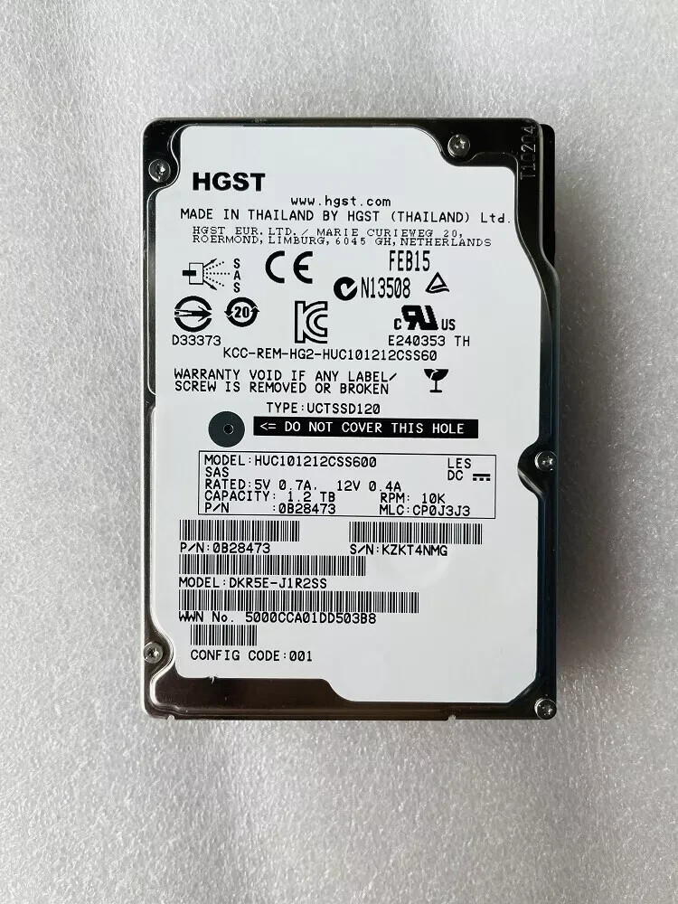 Used HGST Ultrastar C10K1200 1.2TB Internal 10000RPM 2.5" HUC101212CSS600