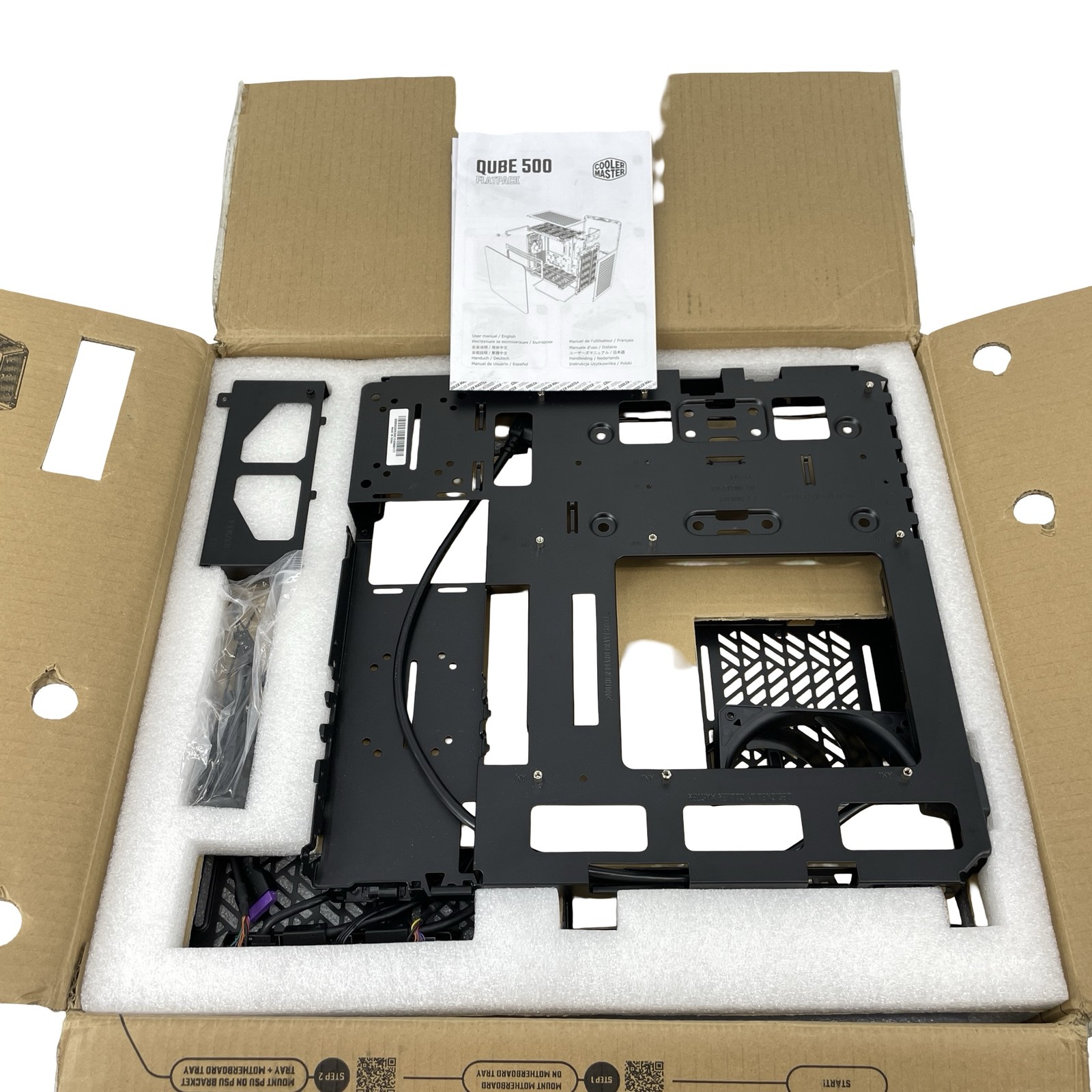 Cooler Master QUBE 500 Flatpack High Airflow Gaming ATX PC Mid-Tower #MP2706