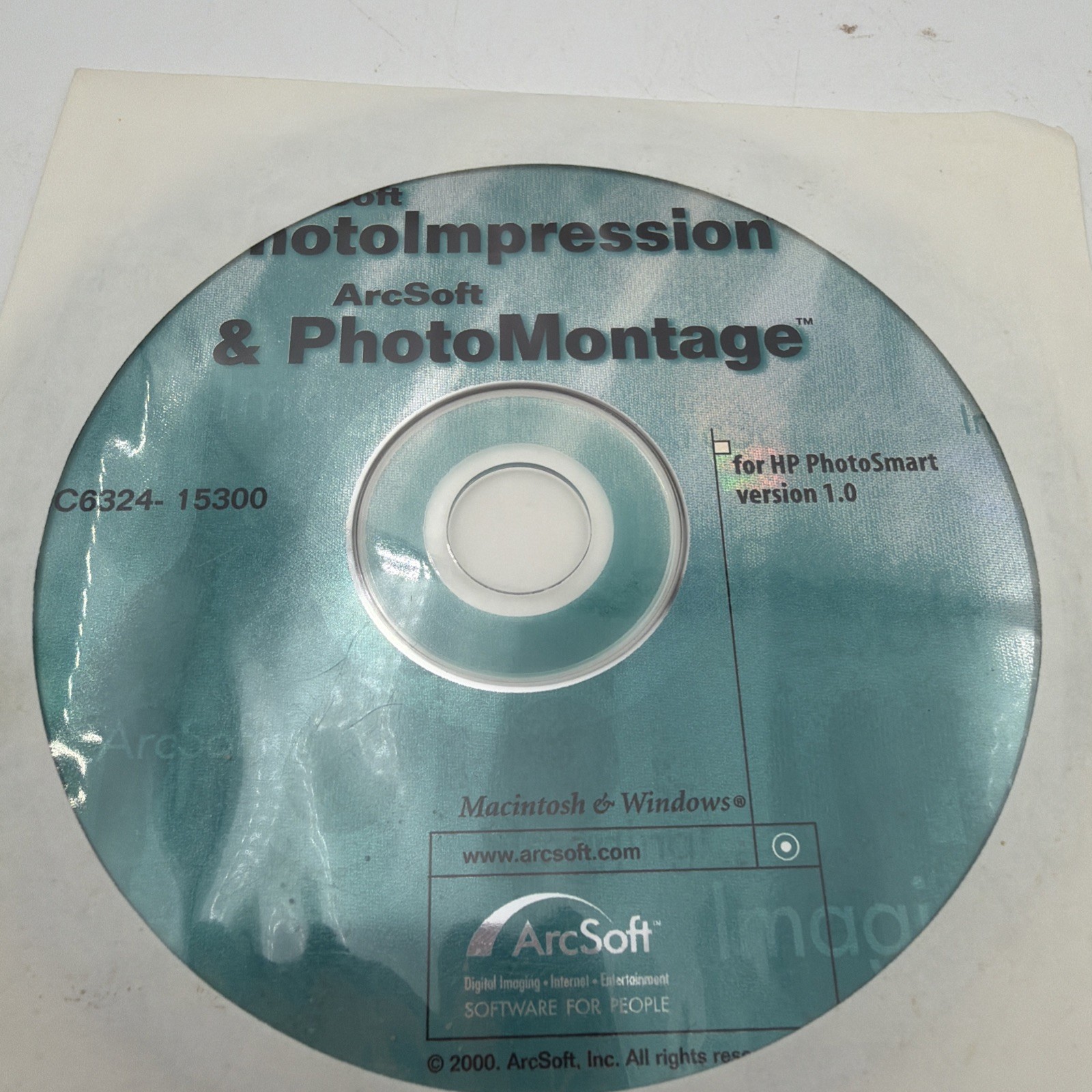 Arcsoft Photo Impression Montage Windows XP Disc Untested As Is D2A