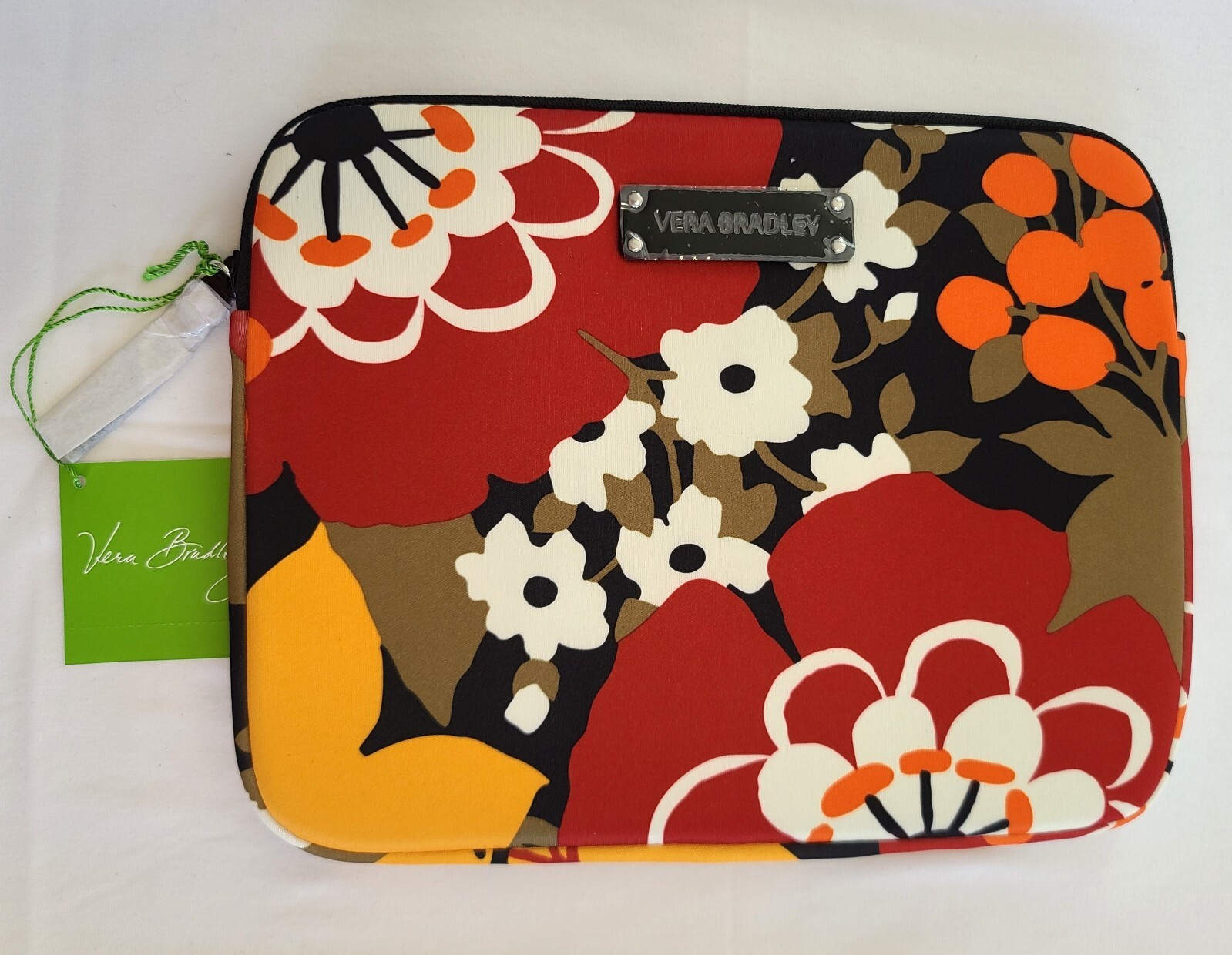 Vera Bradley Bittersweet Neoprene Tablet eReader Sleeve 10x8 Padded Zipper N16