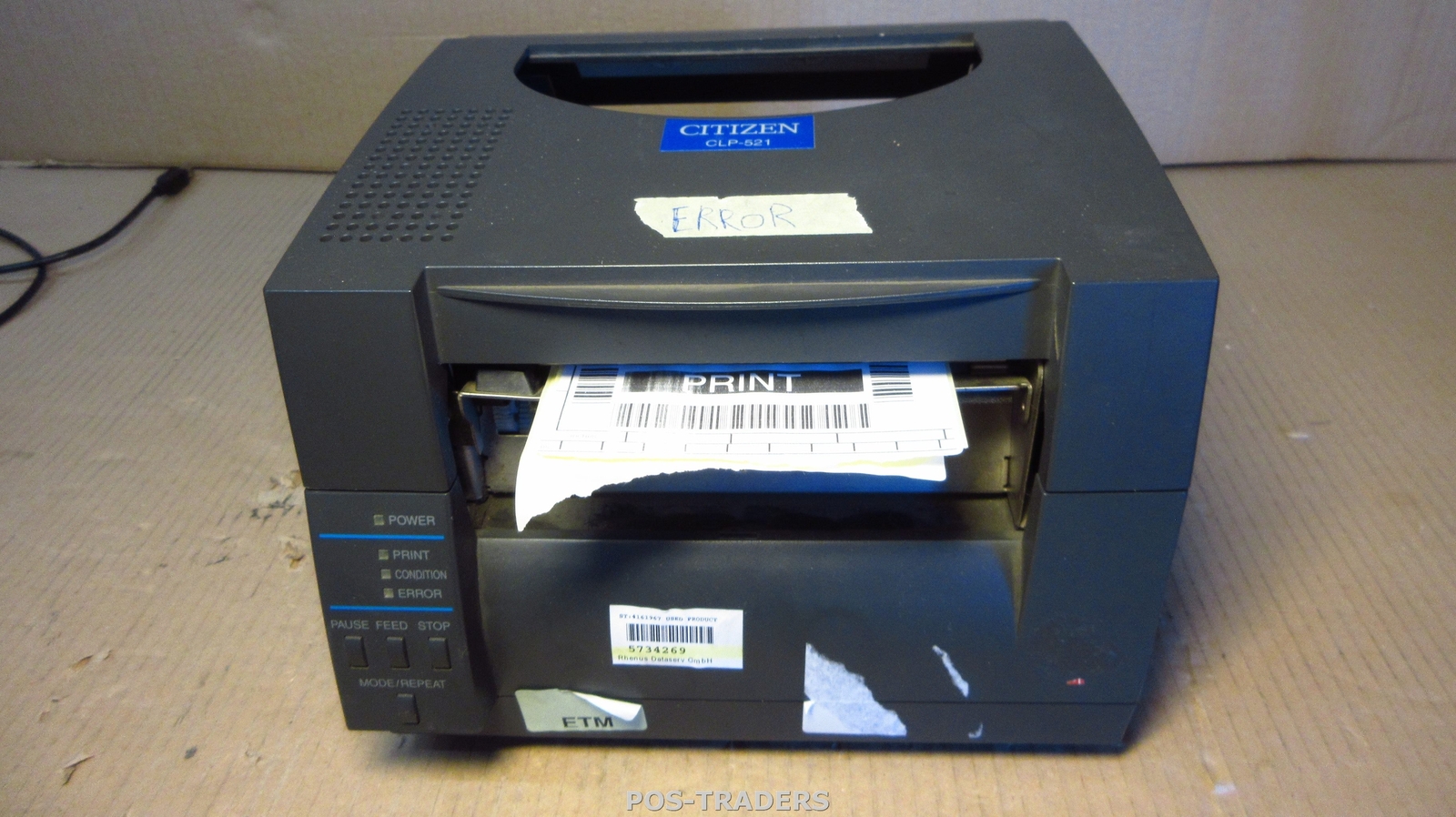 Citizen CLP-521 USB Direct Thermal Barcode 118mm Label Printer Printer ERROR