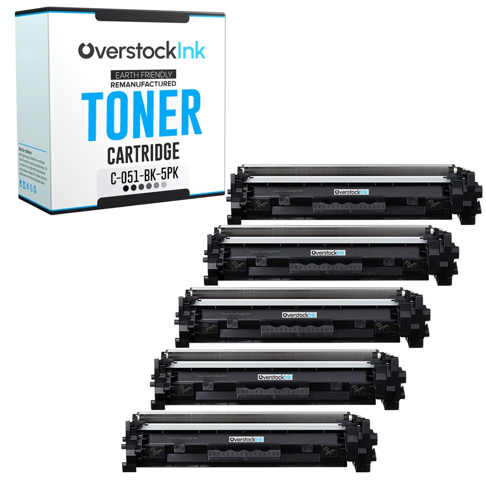 OSI 5-PK Replacement 051 Toner Cartridges for Canon imageCLASS MF264dw LBP162dw 