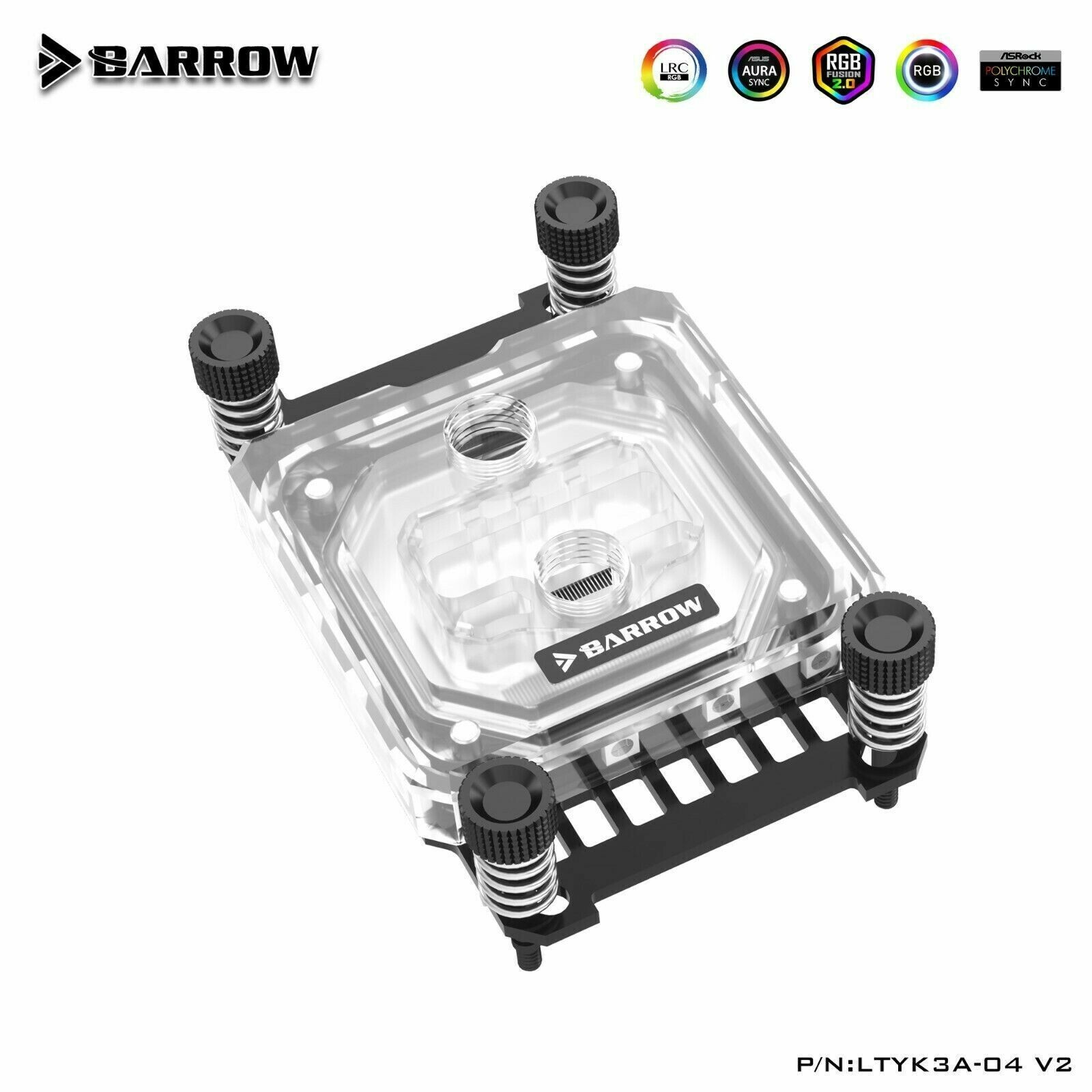 Barrow CPU Copper Water Block for AMD RYZEN 3 5 7 9 AM4 AM5 LTYK3A-04 V2 Black