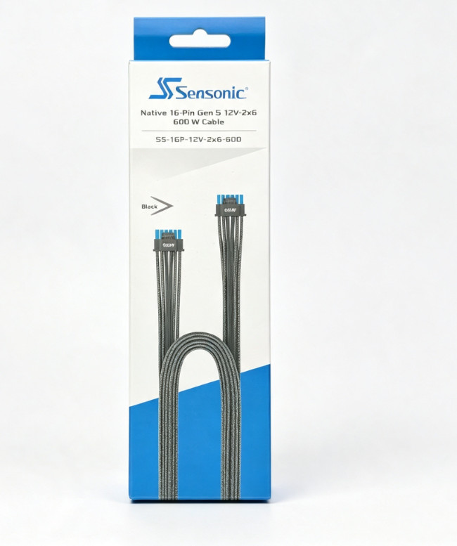 SEASONIC Modular 90° L 12V-2x6 Power Cable 16-Pin Supports 40 Series Video Cards