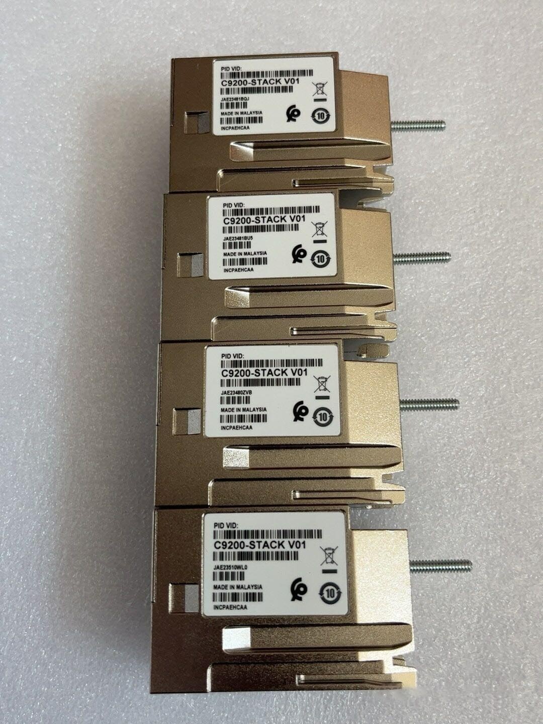 Lot of 4 Cisco C9200-STACK module  for Cisco 9200 Series for C9200L-STACK-KIT