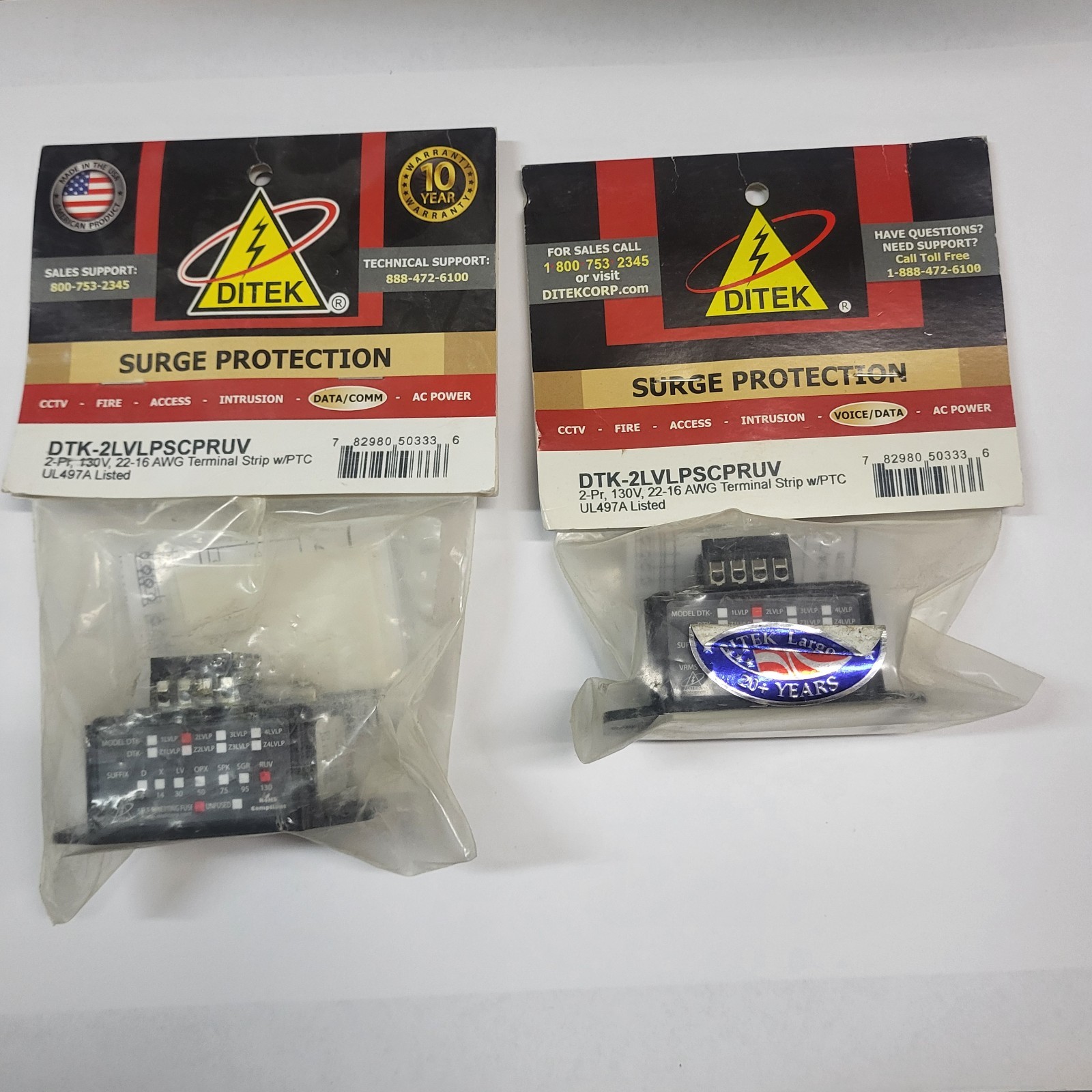 Ditek DTK-2LVLPSCPRUV (2) Data & Signaling  Surge Protector 