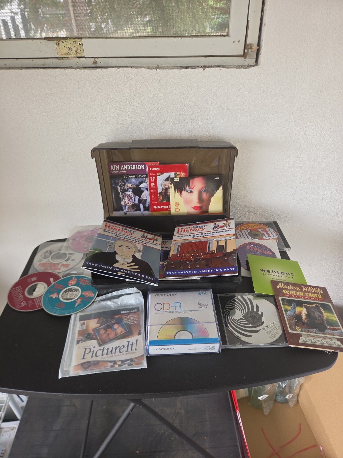 Vintage Computer Software CD-ROM Lot Flip-N-File Storage Case Manuals CD-R Y2K