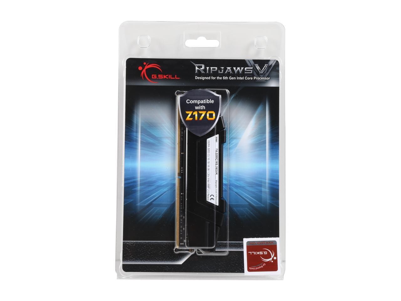 8GB DDR4 3200 (PC4 25600) Desktop Memory Model F4-3200C16S-8GVKB G.SKILL