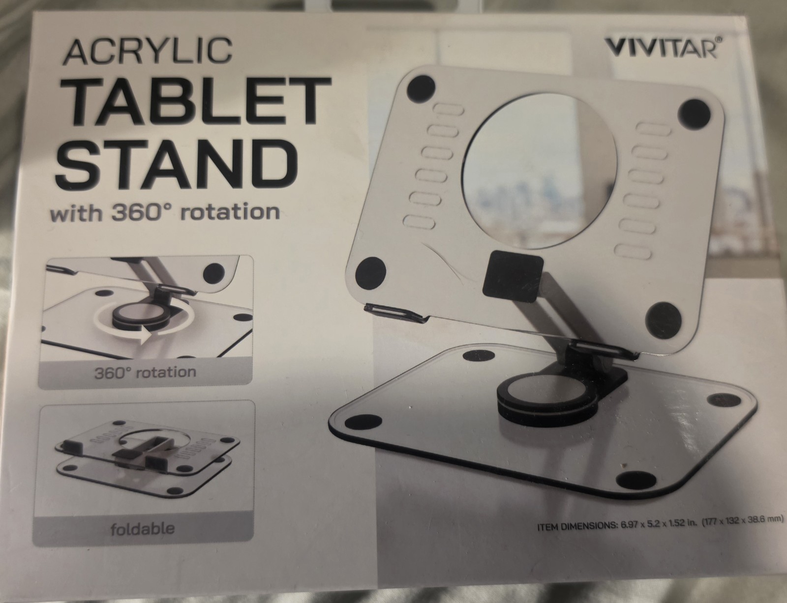 Vivitar Acrylic Tablet Stand W/360 Degree Rotation