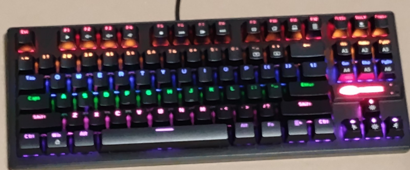 Wired Mechanical Gaming Keyboard USB Backlit Black 8 Lighting Modes