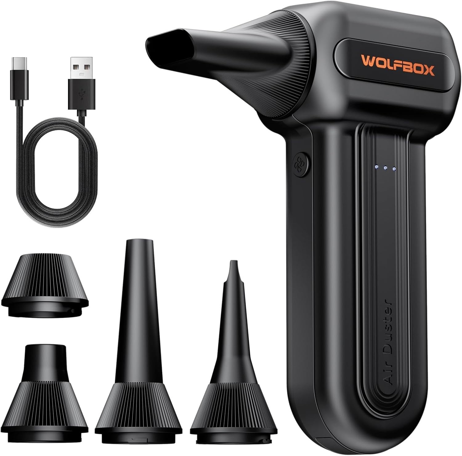 WOLFBOX MF60 Electric Air Duster-Mini Blower Turbo Fan for PC, Toys and Car
