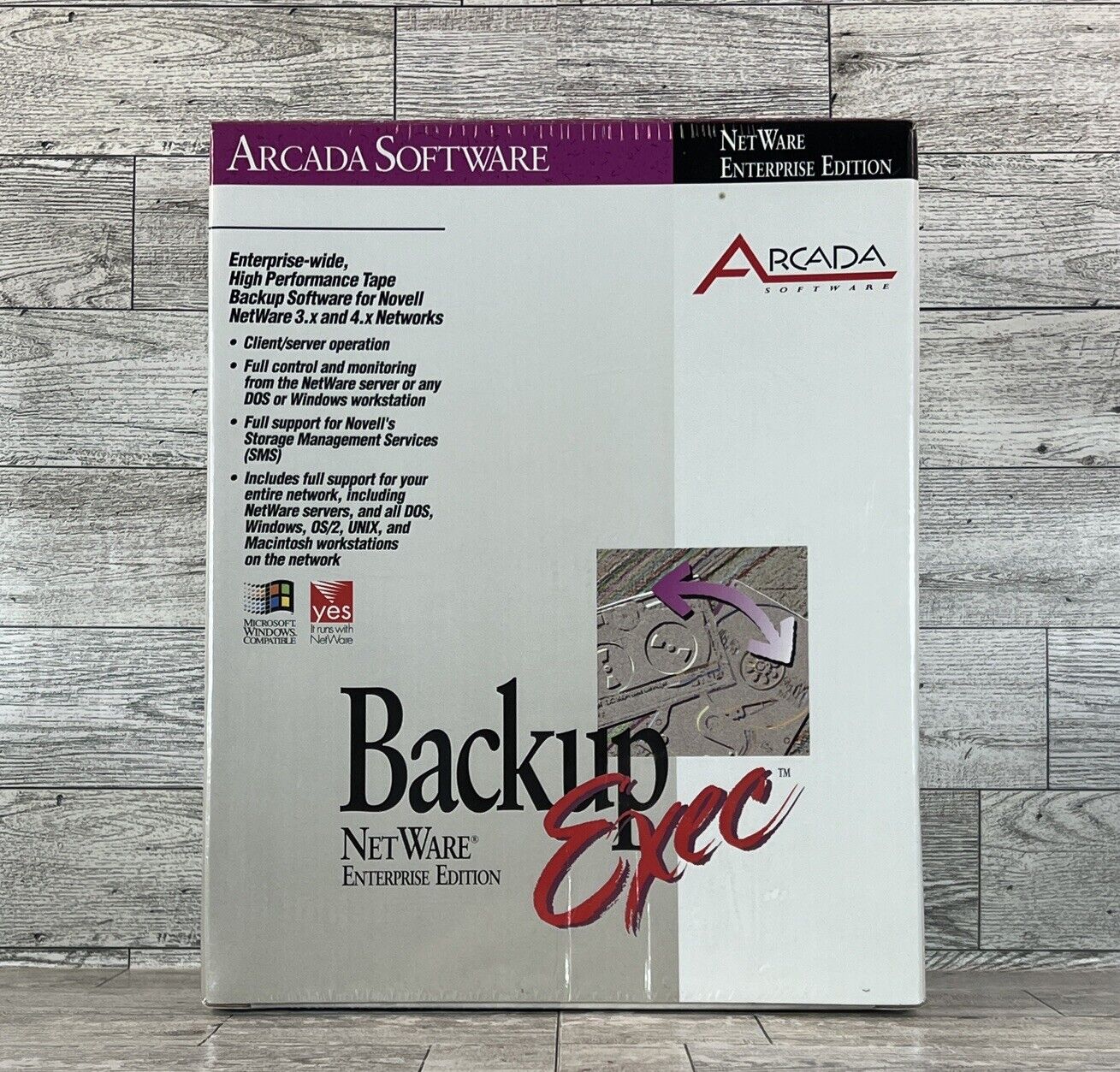 Vintage 1994 Arcada Software Backup Exec NetWare Enterprise Edition New Sealed
