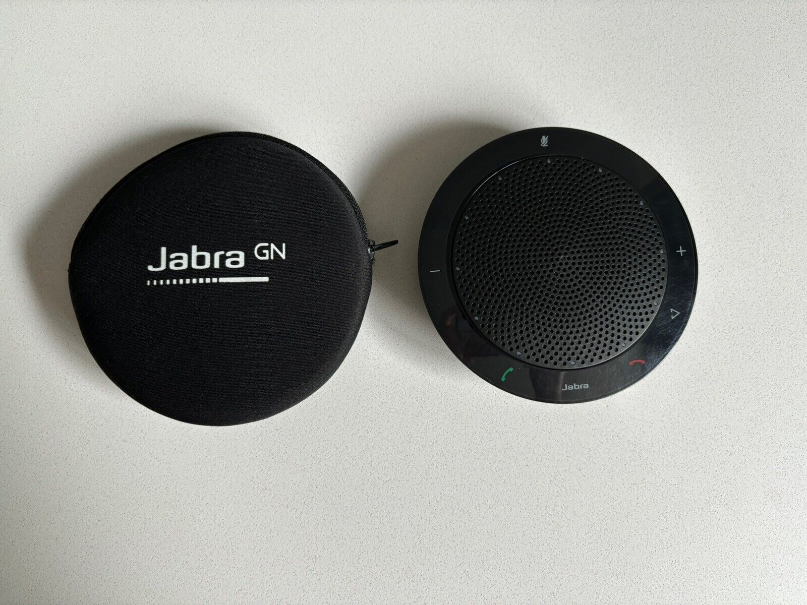 Jabra Speak 410 Portable USB Speaker Black PHS001U For PC with Case Tested