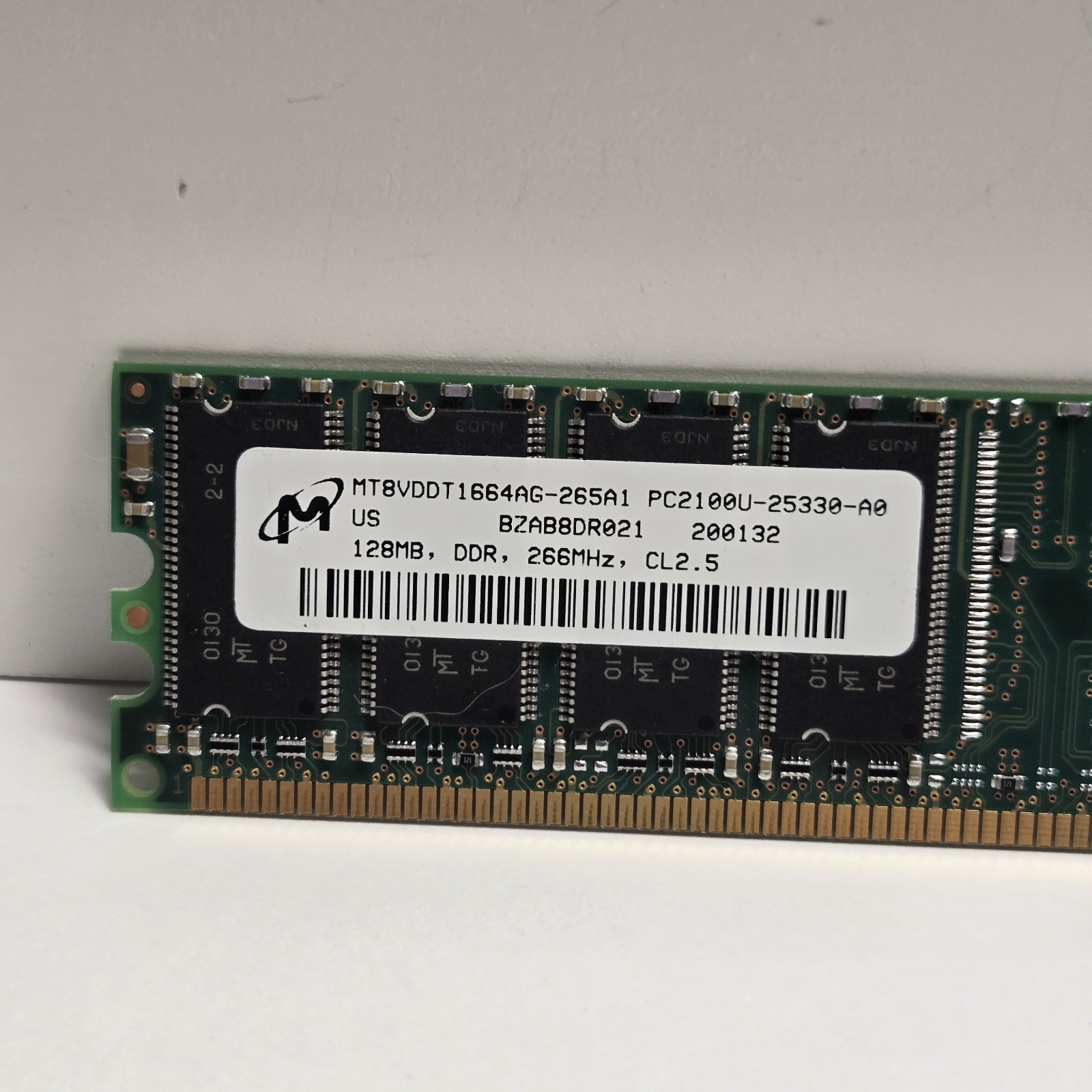 MT8VDDT1664AG-265A1- PC2100U-25330-A0 Memory Card