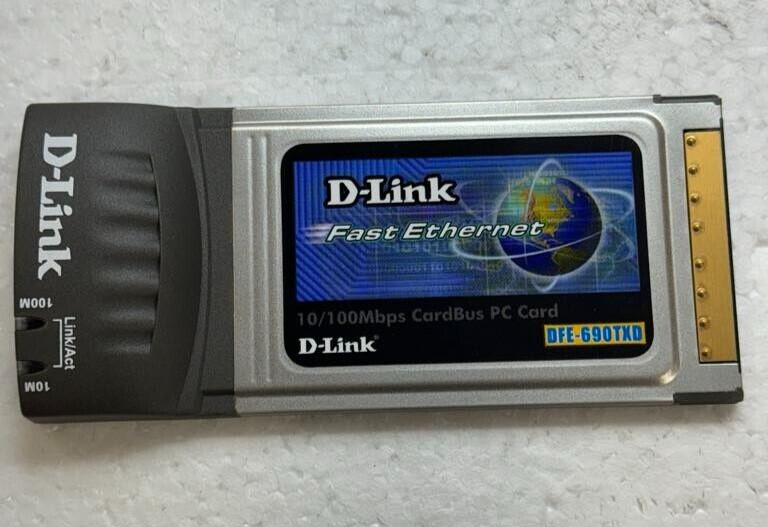 D-Link 00055D 526C9B DFE-690TXD 10/100Mbps CardBus PC Card