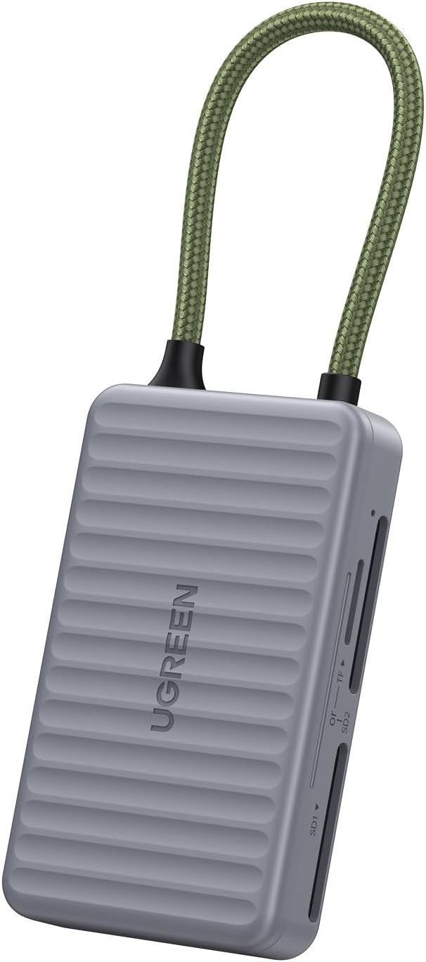 UGREEN SD Card Reader 3-Slot (2*SD+TF) with 4 Card Storage Case(2*SD+2*TF), USB 