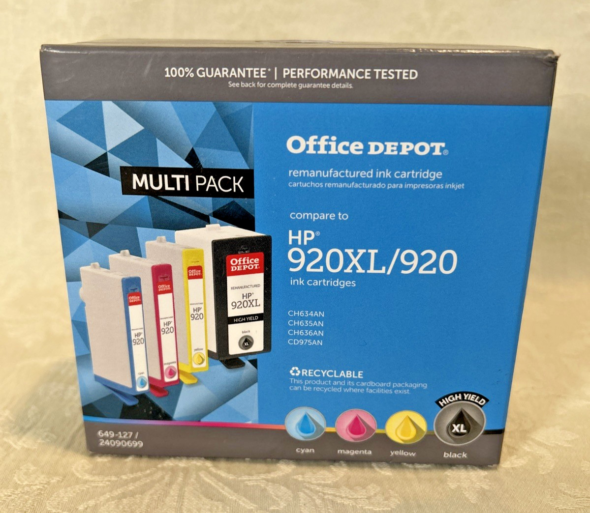 NEW Office Depot Ink Multi-Pack for HP 920XL 920 4-Pack Sealed