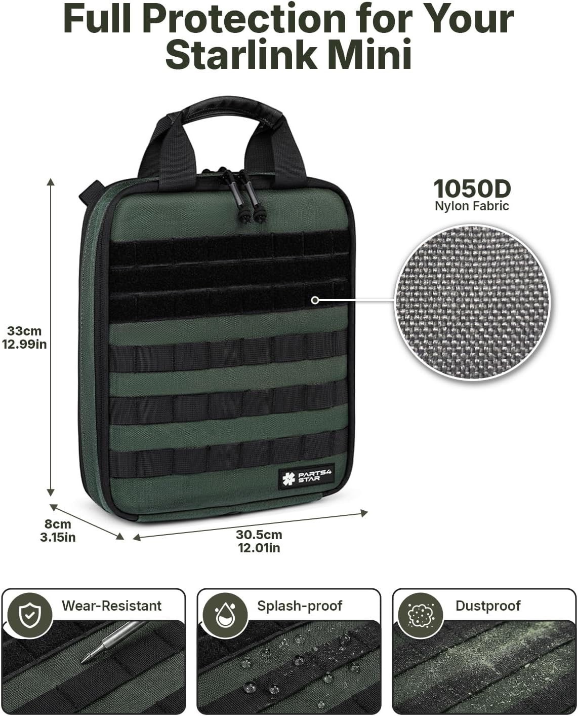 StarLink Mini Carrying Case with MOLLE Panels & Magnetic / Suction Mounts