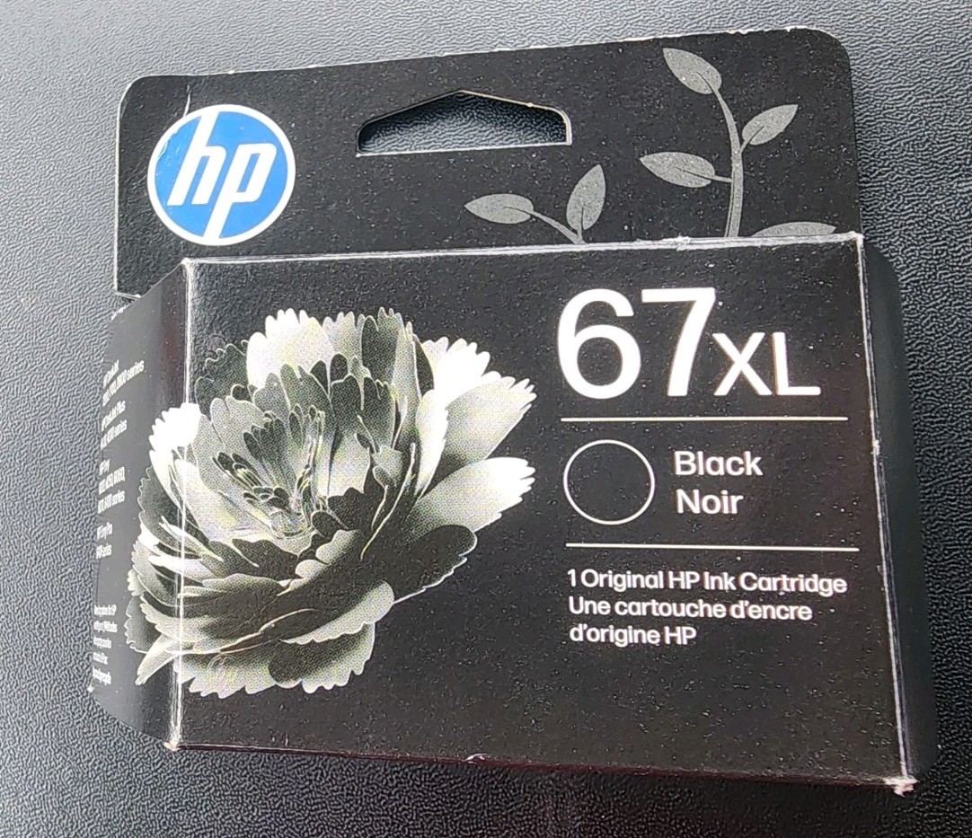 Genuine OEM HP67XL Black lnkCartridge3YM57AN HighYield-New Sealed M 2027/2028