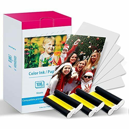 Canon Selphy CP1500 CP1300 CP1200 4x6 108 sheet Color Ink Paper Set KP-108IN lot