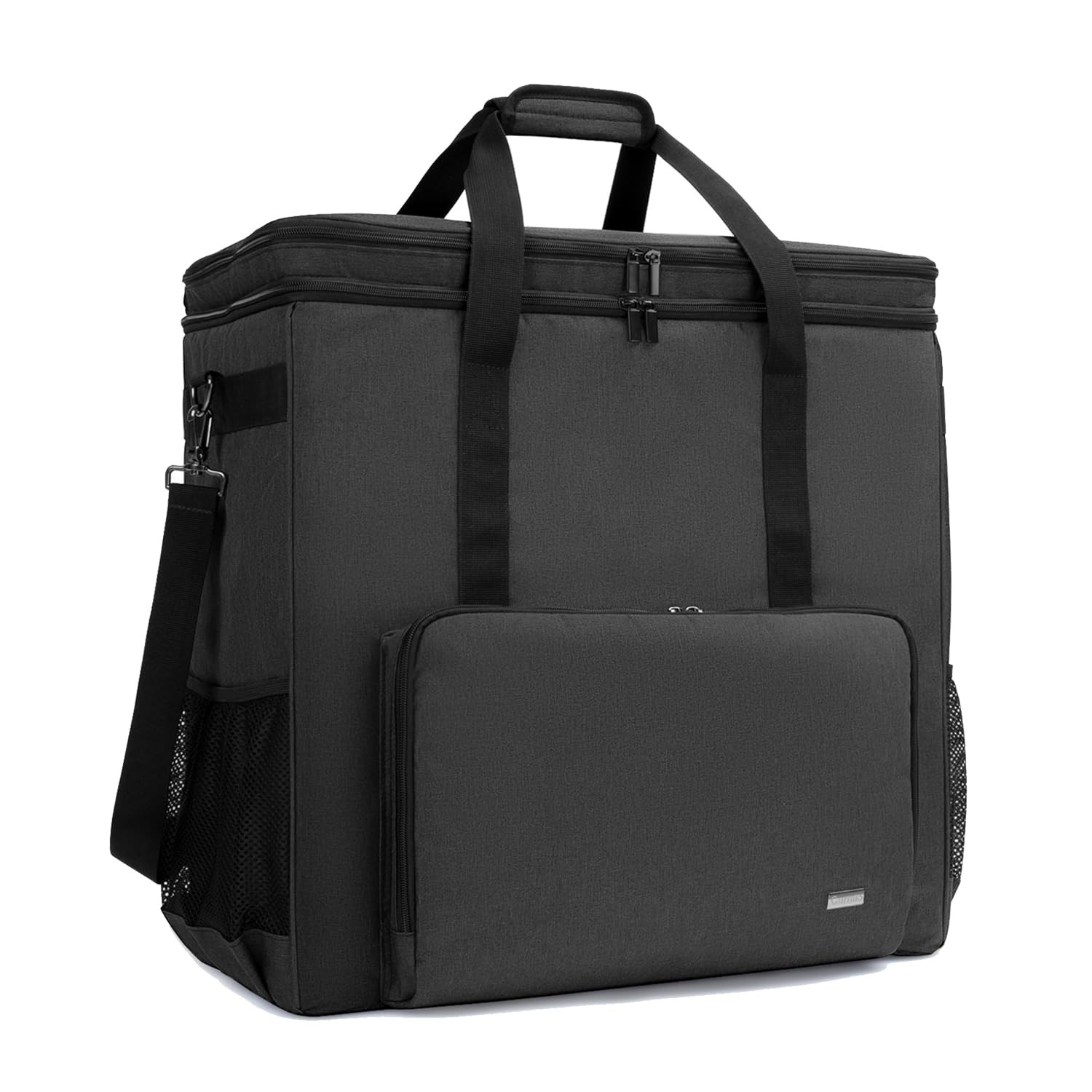 CURMIO Double-Layer PC Carrying Case, Computer Travel Bag for Type 2, Black