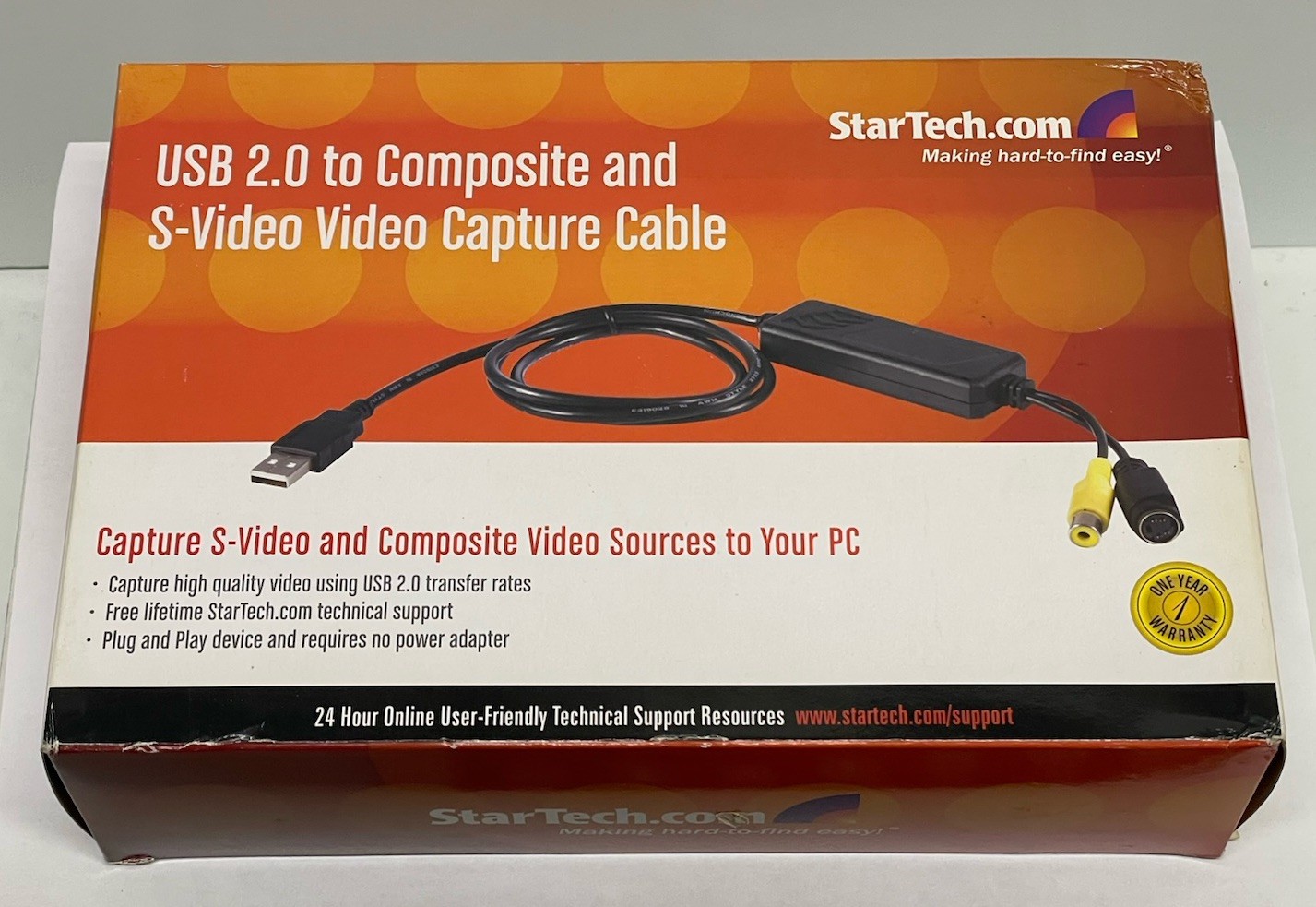 StarTech S-Video/Composite to USB Video Capture Cable for Windows PC SVID2USB2NS