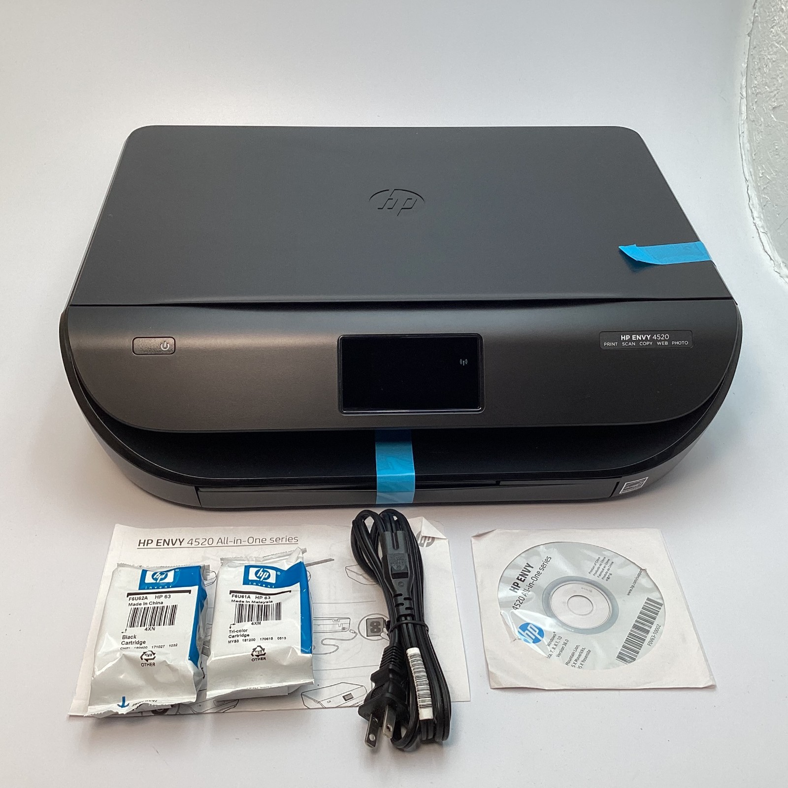 HP ENVY 4520 All-in-One Wireless Inkjet Printer - New Open Box w/ Ink - READ