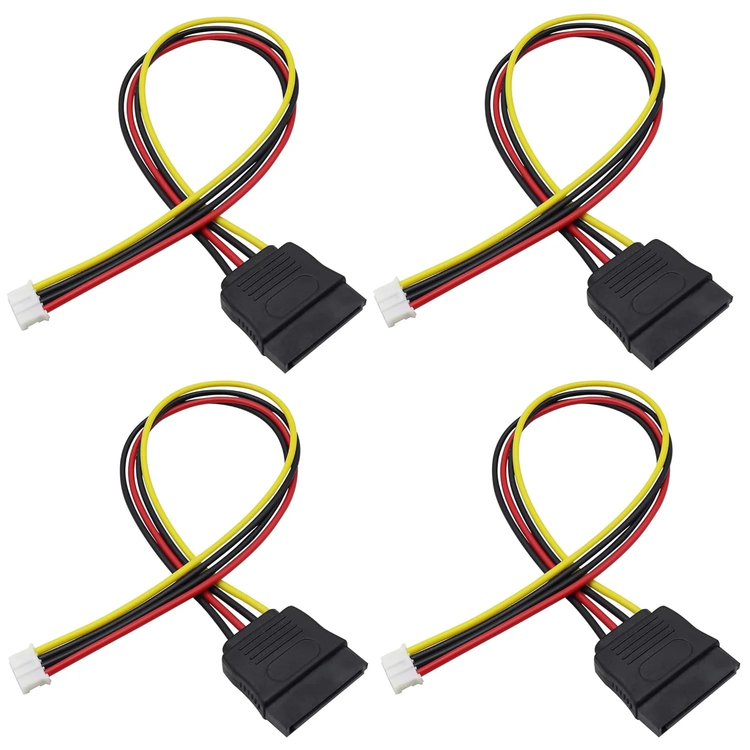 PH 2.0mm 4Pin to 15Pin HDD SATA Power Cable Adapter Cable SATA15Pin Female to 4P