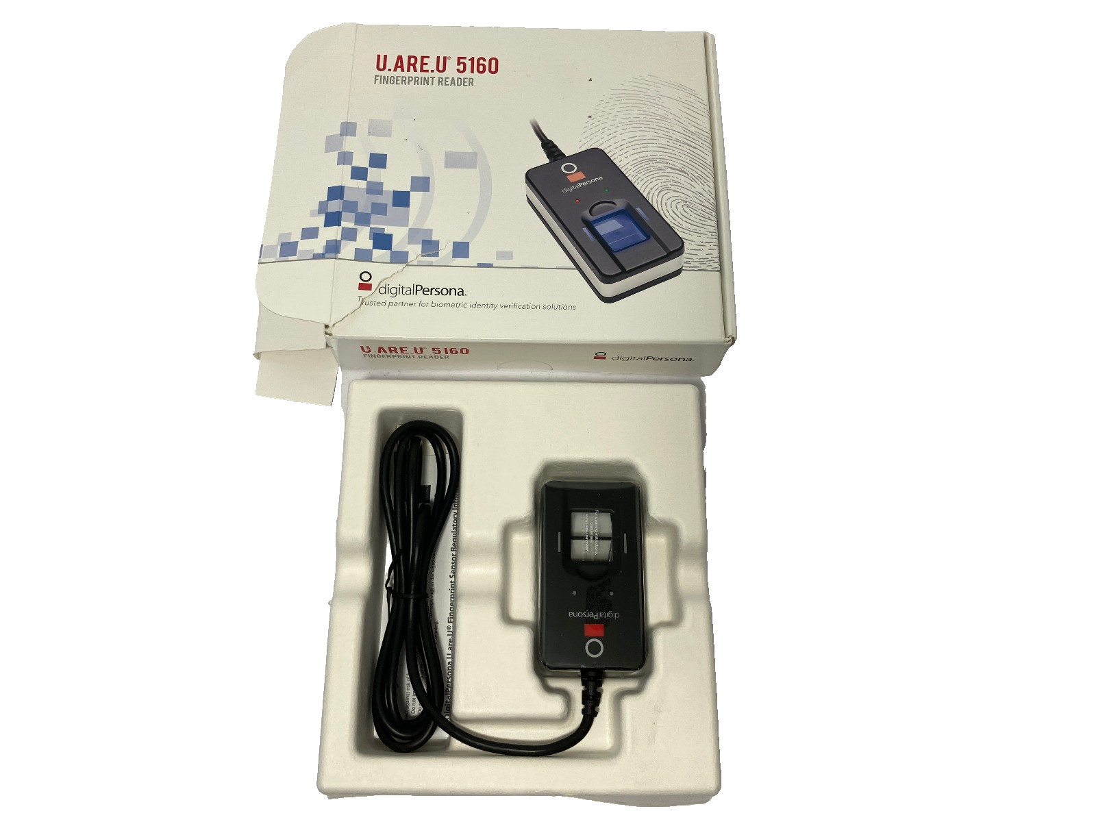 DigitalPersona USB Fingerprint ReaderScanner U.ARE.U5160 New Open Box
