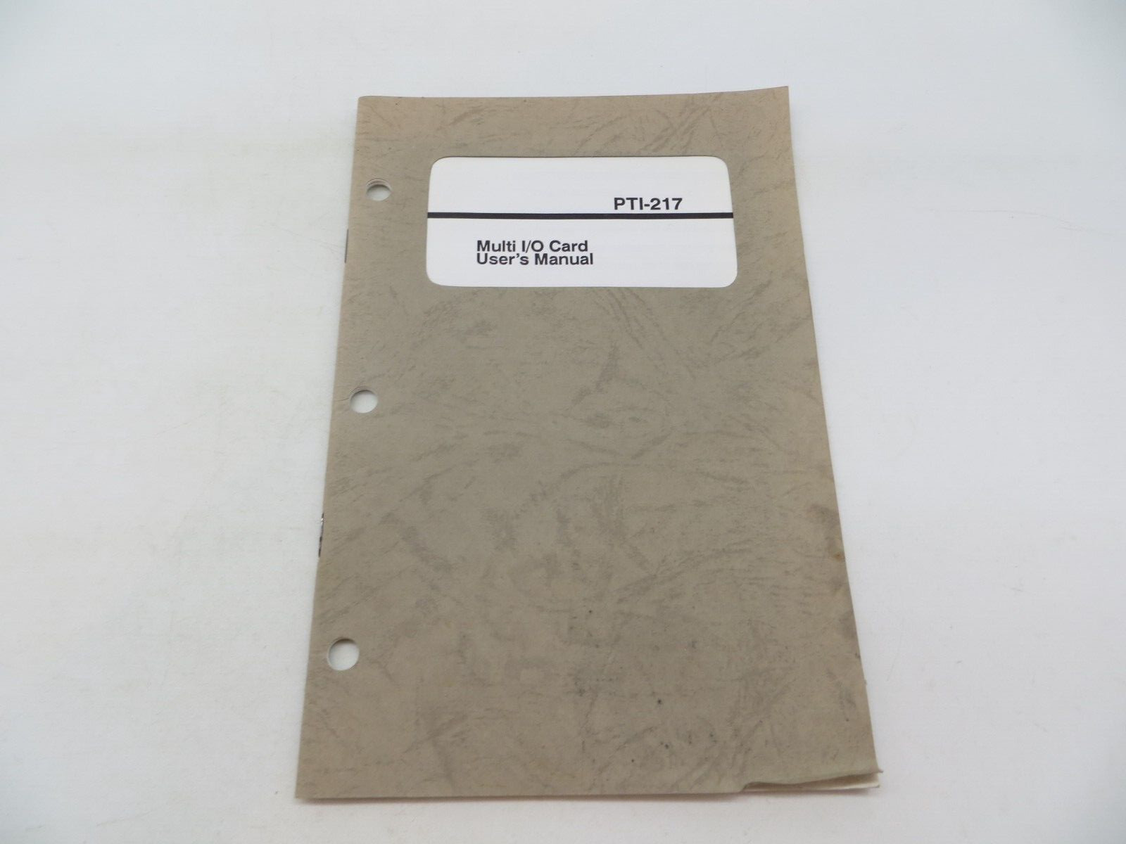 PTI-217 Multi I/O Card User's Manual Edition 1.04 vintage 1990 computer book  *