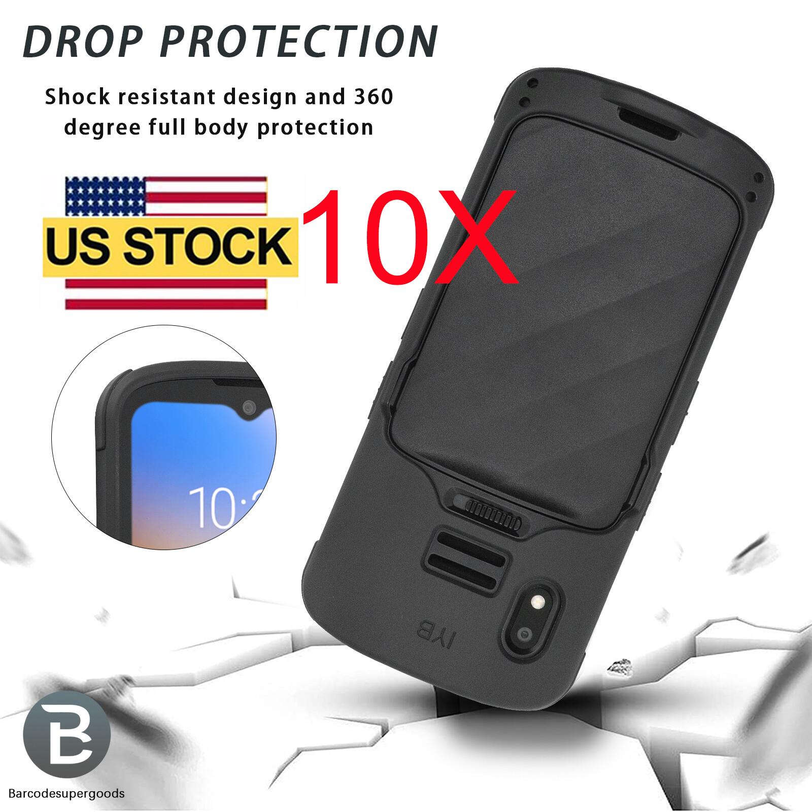 10-Packs Protective Case Rugged Boot Cover for Zebra TC15 New Lots USA