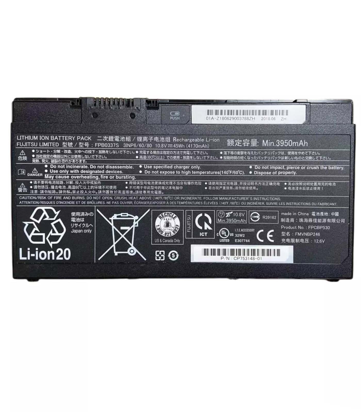 Genuine Battery FPB0337S FPCBP528 For Fujitsu Lifebook P727 P728 U727 U728 U729