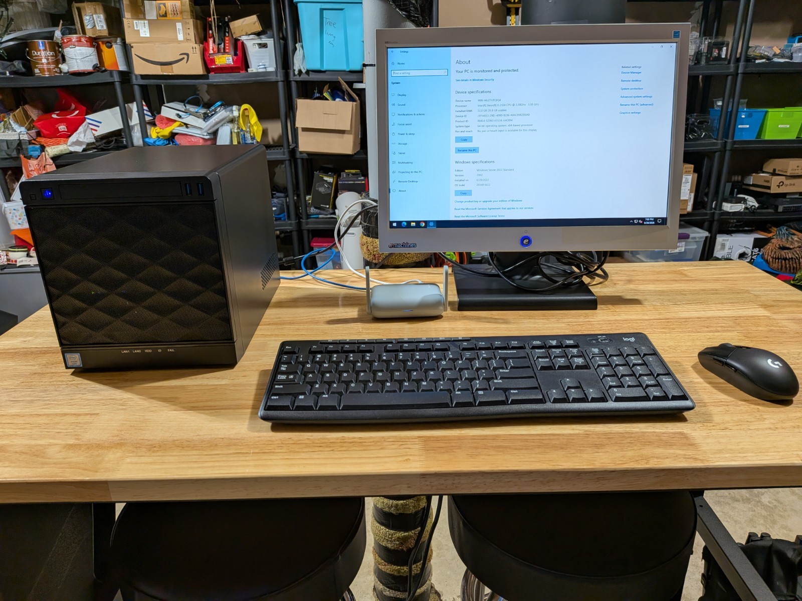 ASRock Rack E3C246D2I Xeon E-2124 32GB ECC 4TB RAID1 IPMI Server 2022
