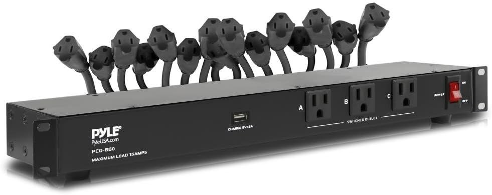 19-Outlet 1U 19" Rack-Mount PDU Power Distribution Strip